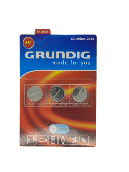 GRUNDIG Knopfzellen - CR Lithium 2025/ 3 Stück pro Packung