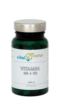 Vitamin D3 +K2. 60 Kapseln