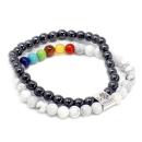 Magnetisches Edelsteinarmband - Weißes Howlith Chakra
